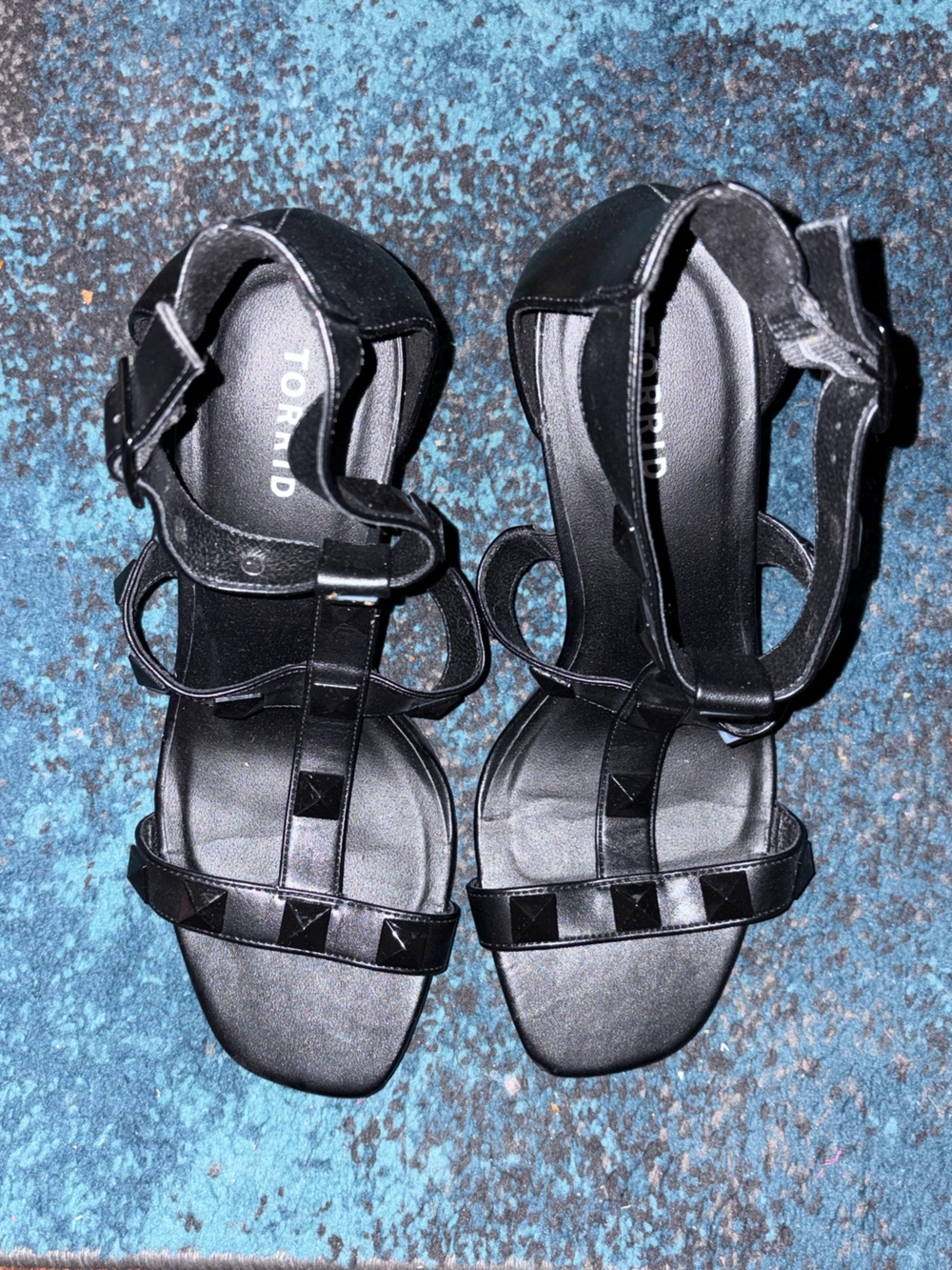 Torrid studded cage heels size 10.5w black